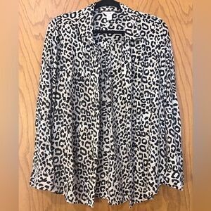 Intro. Black and White Animal Print Shirt